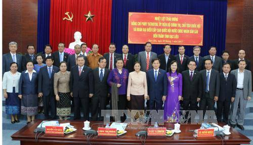 Chủ tịch Quốc hội Lào Pany Yathotou thăm tỉnh Bạc Liêu ảnh 1
