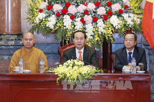 Chủ tịch nước tiếp đại biểu Việt kiều và Phật giáo An Nam tông tại Thái Lan ảnh 1