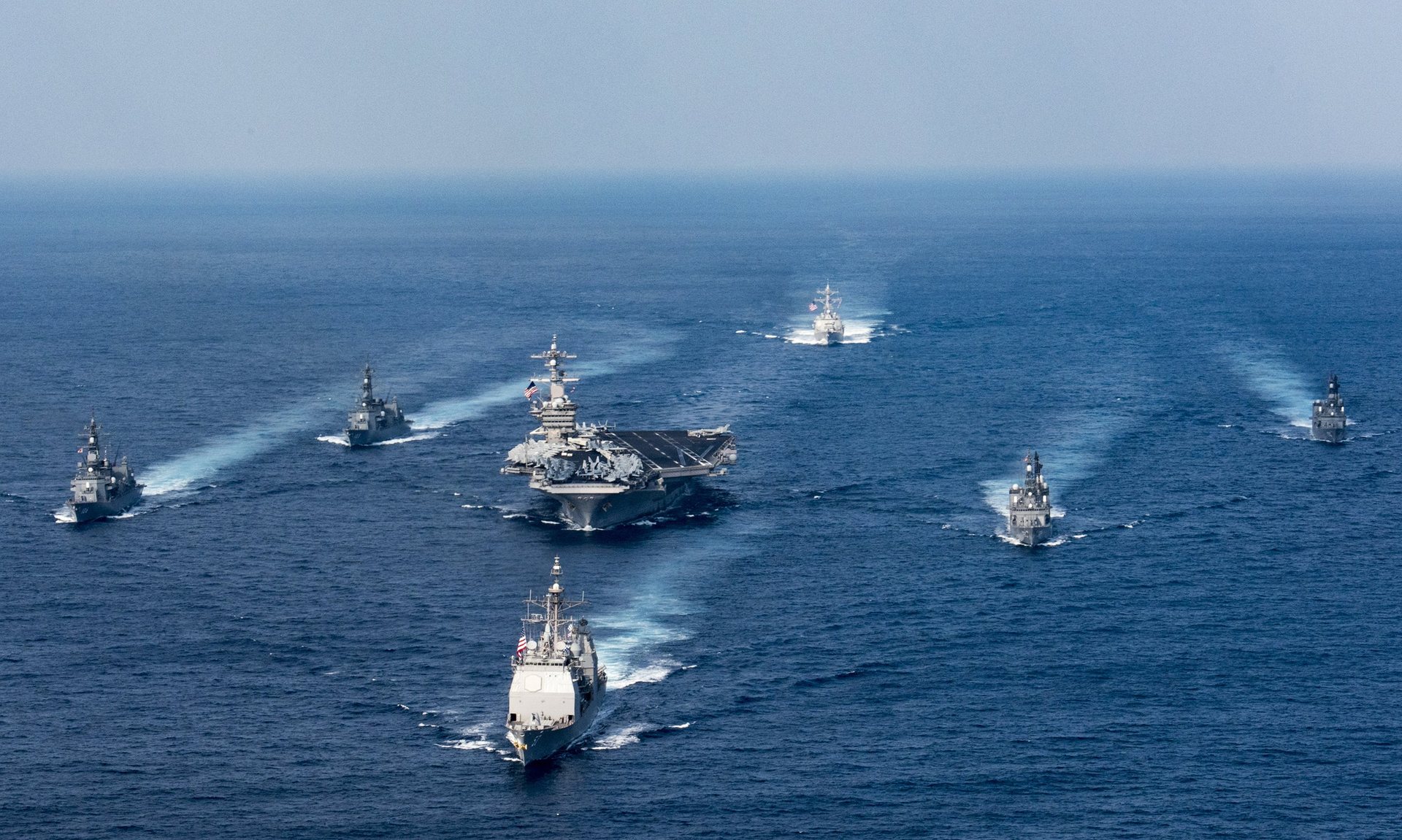 Tàu chiến Nhật Bản nhập cuộc với USS Carl Vinson đến bán đảo Triều Tiên ảnh 1