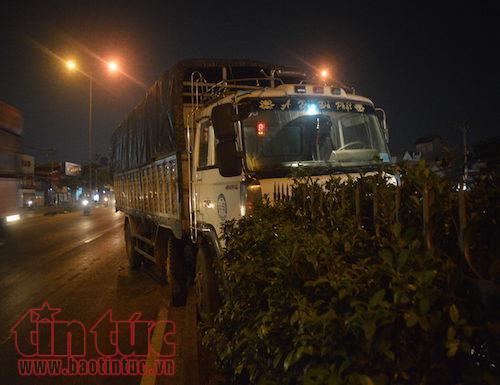 Xe tải mất phanh, tài xế nhanh trí đâm vào dải phân cách ảnh 1
