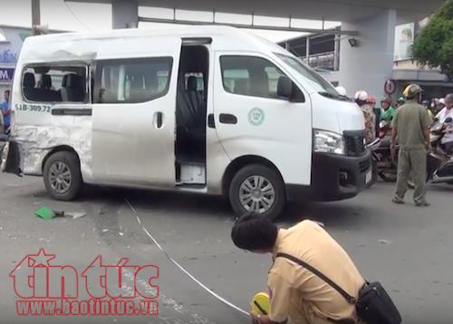 Xe tải đâm xe khách, nhiều người bị thương ảnh 1