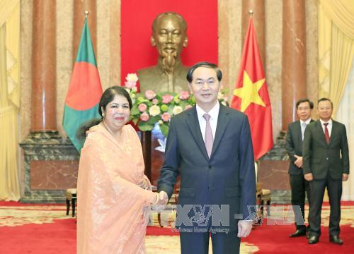Chủ tịch nước Trần Đại Quang tiếp Chủ tịch Quốc hội Bangladesh ảnh 1
