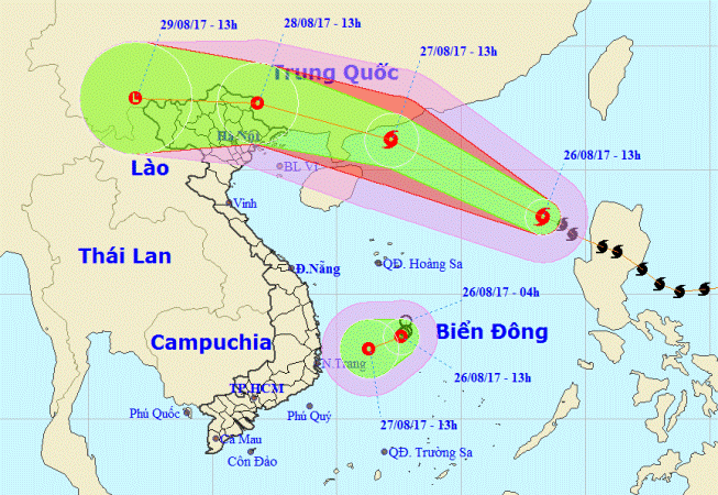 Bão số 7 tiếp tục mạnh lên, vùng tâm bão gió giật cấp 14 ảnh 1