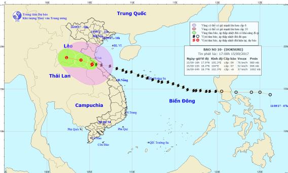 Bão số 10: Các tỉnh từ Quảng Trị đến Thanh Hóa có mưa to đến rất to ảnh 1