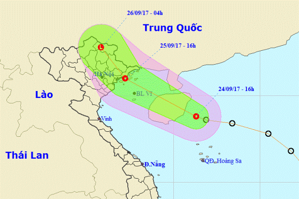 Áp thấp nhiệt đới giật cấp 9 vào gần bờ biển Quảng Ninh - Hải Phòng ảnh 1