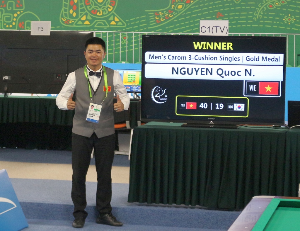 Nguyễn Quốc Nguyện giành HCV Billiards Carom 3 băng ảnh 2