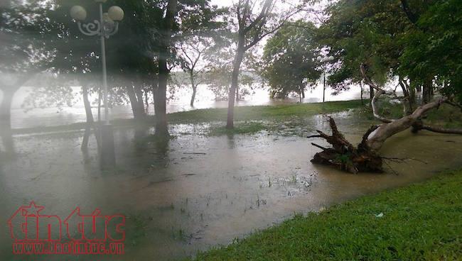 Thành phố Huế ngập chìm trong biển nước do mưa kết hợp xả lũ ảnh 3