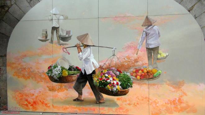 Phố Phùng Hưng khoác 'áo mới' với những tấm bích họa ảnh 2