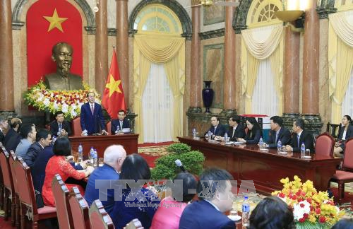 Chủ tịch nước Trần Đại Quang tiếp các nhà tài trợ Tuần lễ Cấp cao APEC 2017 ảnh 1