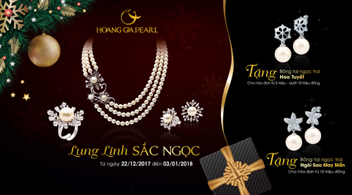 Mua trang sức của Hoàng Gia Pearl được tặng bông tai ngọc trai 