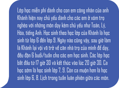 Anh công nhân dạy học trẻ em xóm nghèo ảnh 2