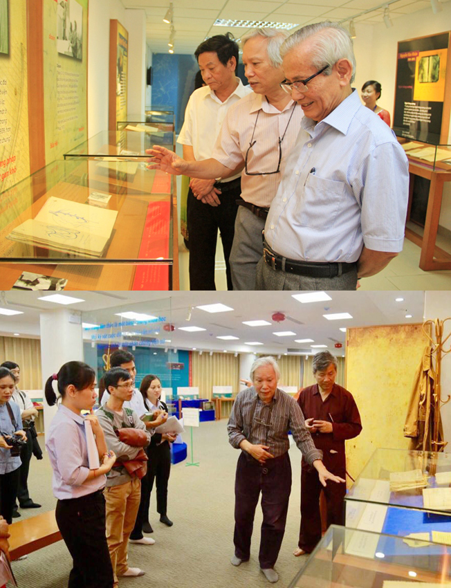 Trưng bày Di sản các nhà khoa học Việt Nam. 