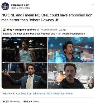 Đã có hơn 50 triệu tweet về bộ phim Avengers: Hồi kết ảnh 1